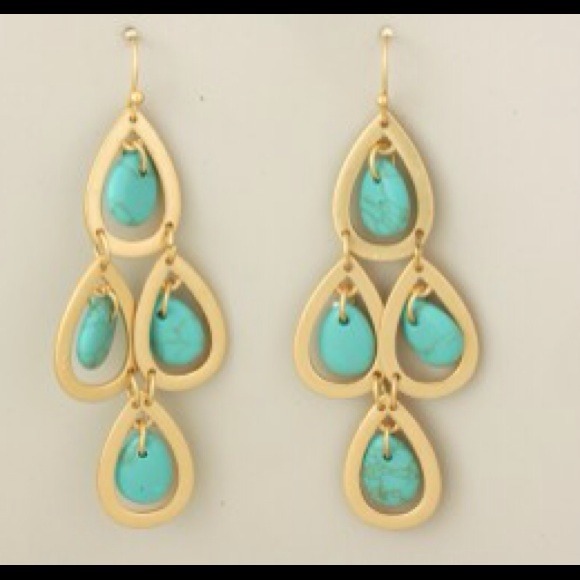 Turq. Dangle earrings