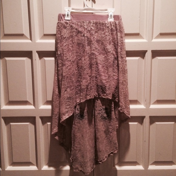 Charlotte Russe lace high & low skirt