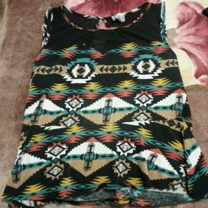 Tribal print top