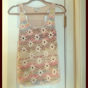 Crochet colored tank top