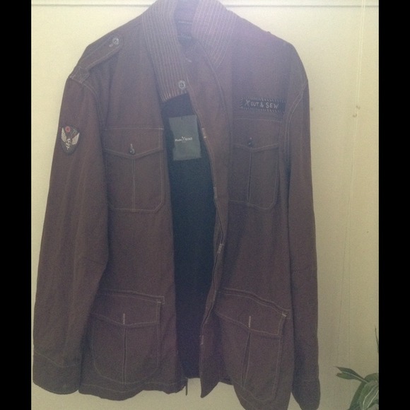 Kaki brown men's jacket