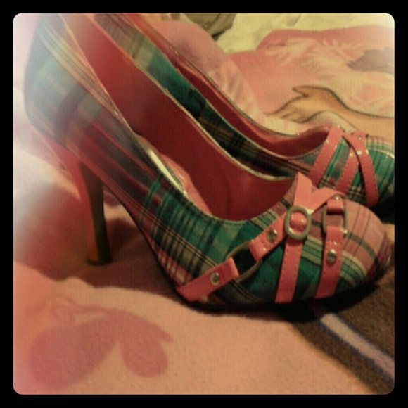 Multi colored heels never worn