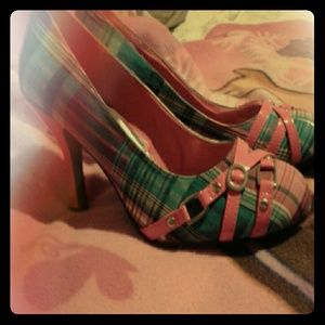 Multi colored heels never worn