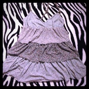 Floral Ruffled American Eagle Tank