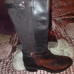 Cole Haan Black Leather Riding Boots