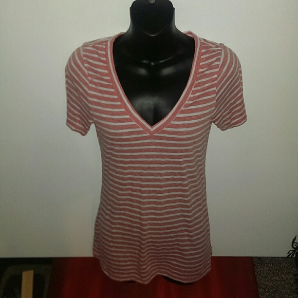 Peach & White Tee - Picture 2 of 2