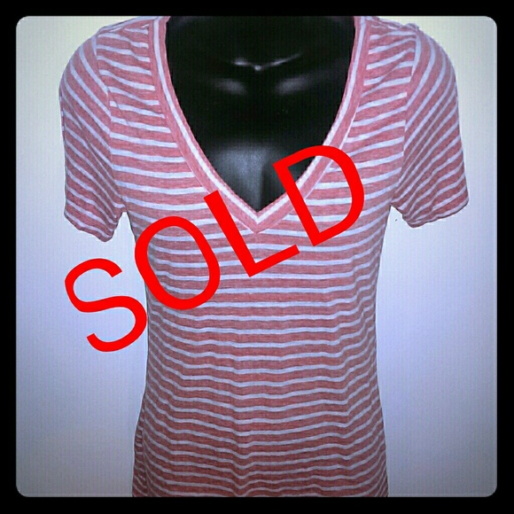 Peach & White Tee - Picture 1 of 2