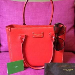 Kate Spade Hot Red Leather Handbag