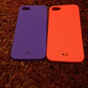 Rubber Purple & Red iPhone 5/5S Cases