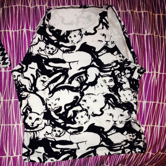 Cat fancy crop top