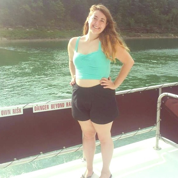 Floral high waisted Topshop shorts