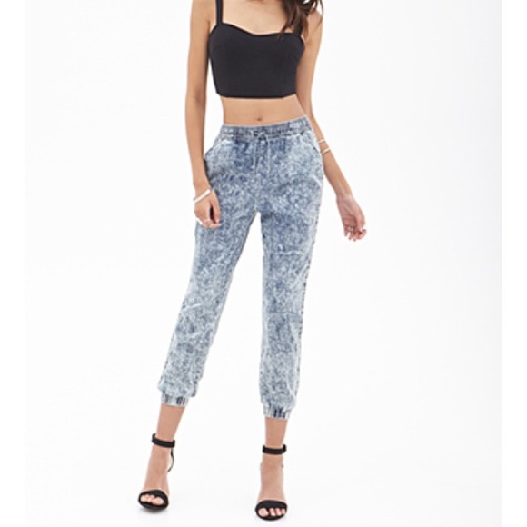 Throwback acid wash joggers
