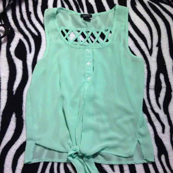 Mint Green Sheer Tank Rue 21