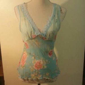 Guess light blue sleeveless shirt