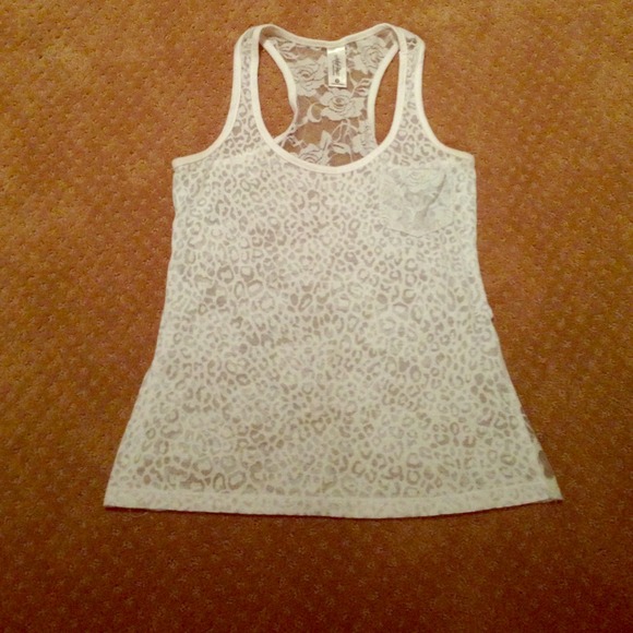 Leopard in the front, roses on the back tank top