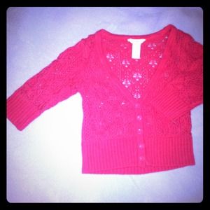 Cute hot pink cardigan !
