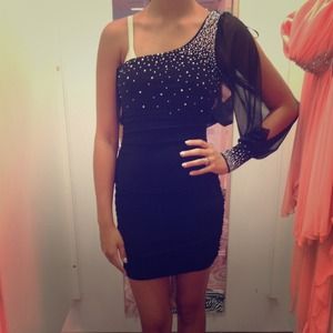 black beaded dress