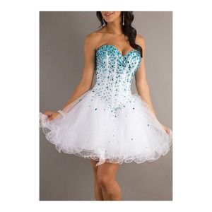 White && Blue Prom/Homecoming/Special Event Dress