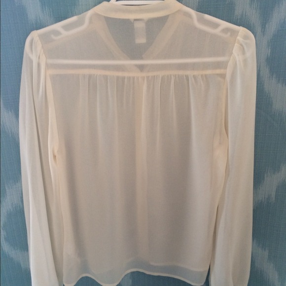❎SOLD!❎ Forever 21 Cream Sheer Top - Picture 2 of 3