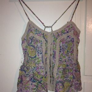 Billabong flowy floral tank top