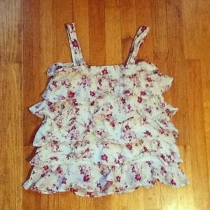 Ruffled floral top