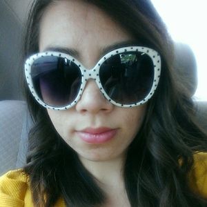 White polka dot sunglasses