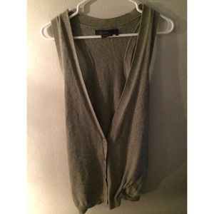 Grey cardigan vest
