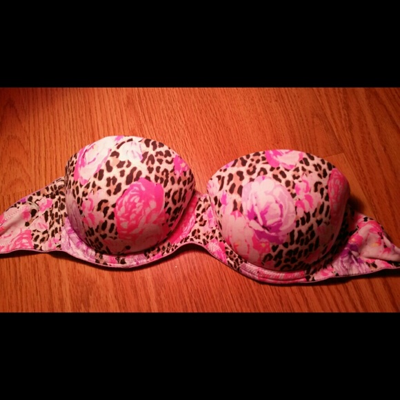 Cheetah print and roses push up bra 32A