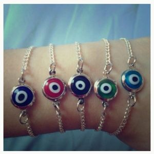 Bundle for 1 baby blue and 1 blue evileye bracelet