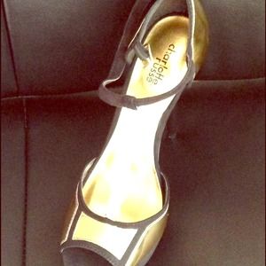 Black & gold high heel