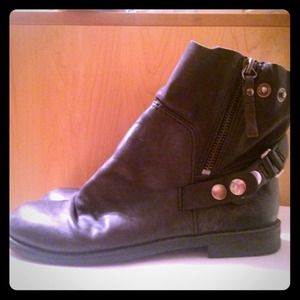 Nine West Black Biker Boots