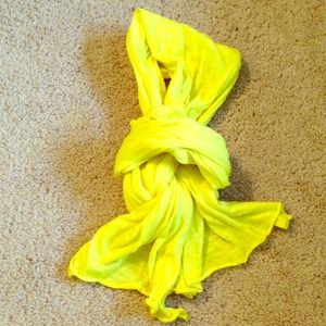 Bright yellow scarf