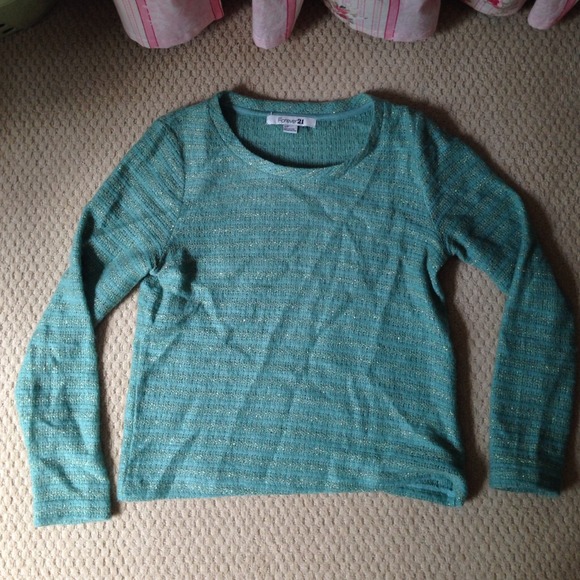 Mint striped sweater