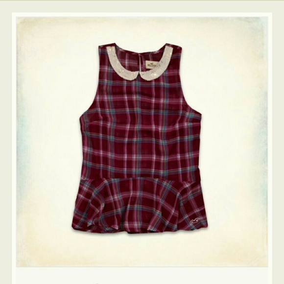 Red Peplum Top - Picture 4 of 4