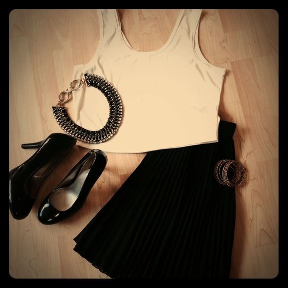 Cream Crop Top