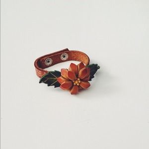 SALE!! - Flower Leather Wrap Bracelet