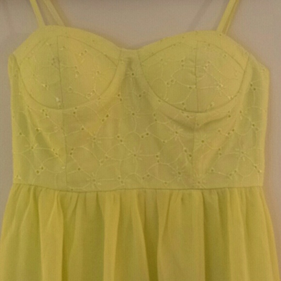 Yellow High-low Dress with Bustier Top - Picture 2 of 4