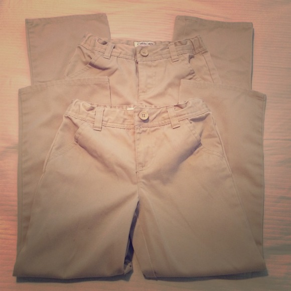 Girls Khaki Uniform Pants
