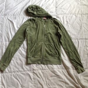 Green Juicy Couture thin sweatshirt.