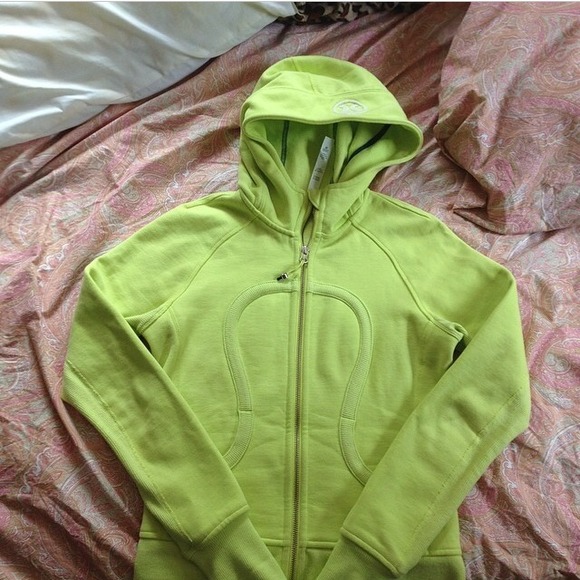 SOLD!! Lululemon Size 4 Scuba Hoodie! Lime Green