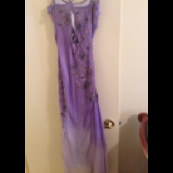 Beautiful Scala purple sequence long dress! - Picture 2 of 2
