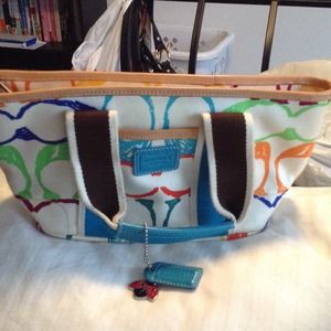 REDUCED 🌈Beautiful Coach summer bag!!☀️