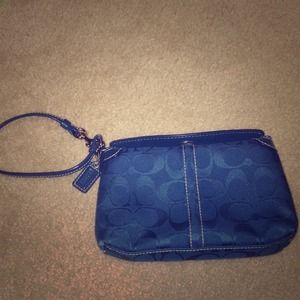 Coach wristlet in blue