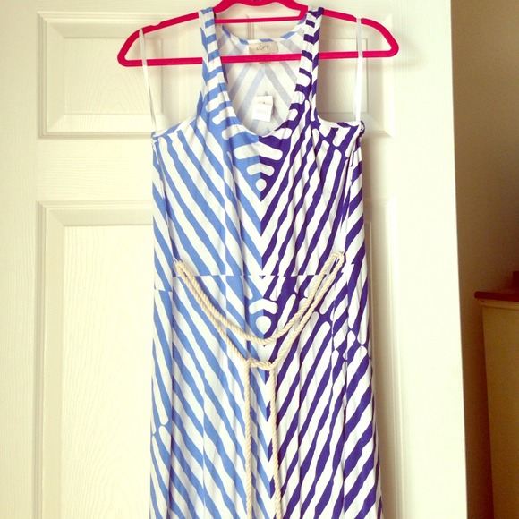 Printed maxi dress with rope belt