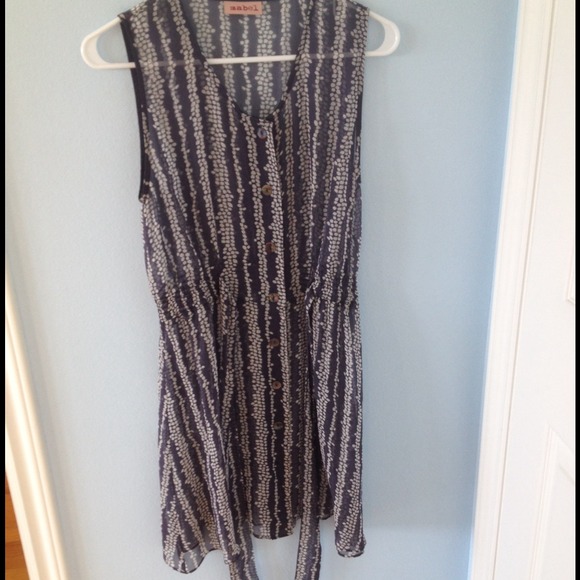 Anabel Blue Patterned Dress.