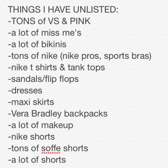 THINGS I HAVE UNLISTED💕