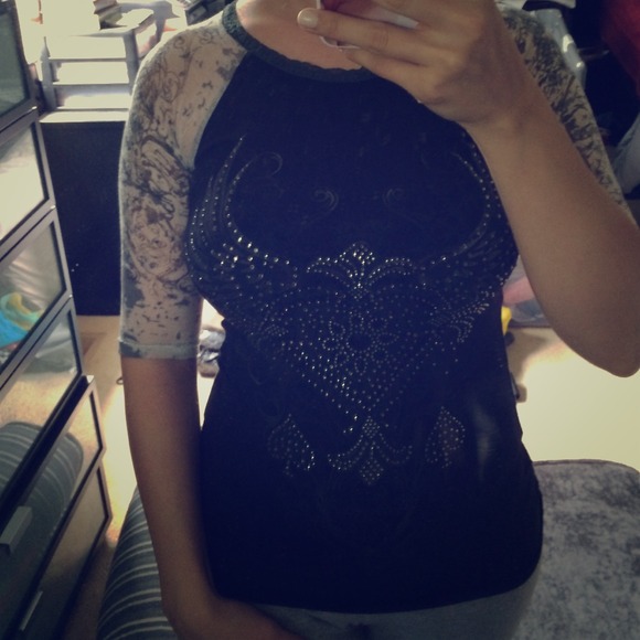 Miss Me three quarter length shirt.  On HOLd