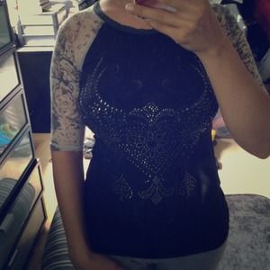 Miss Me three quarter length shirt.  On HOLd