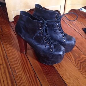 BLACK JEFFREY CAMPBELL LITAS. USED BUT STILL CUTE