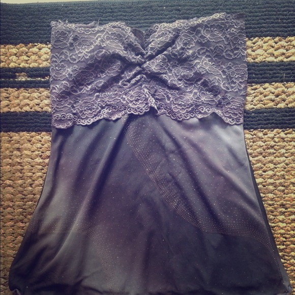 Purple-gray tube top